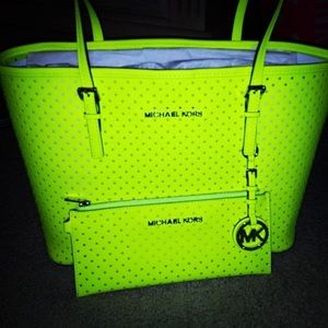 Michael kors neon tote